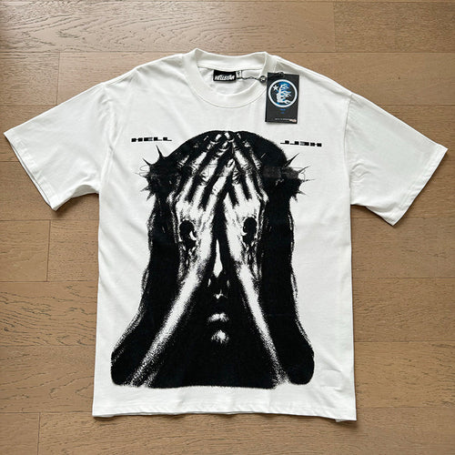 Hellstar x JESUS white tee #hellstar #streetwear #loungewear